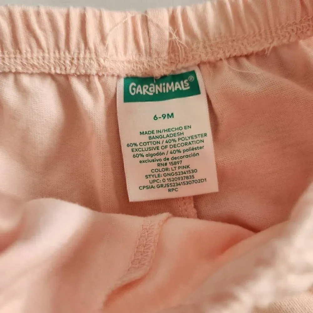 Garanimals 6-9 light pink bubble shorts